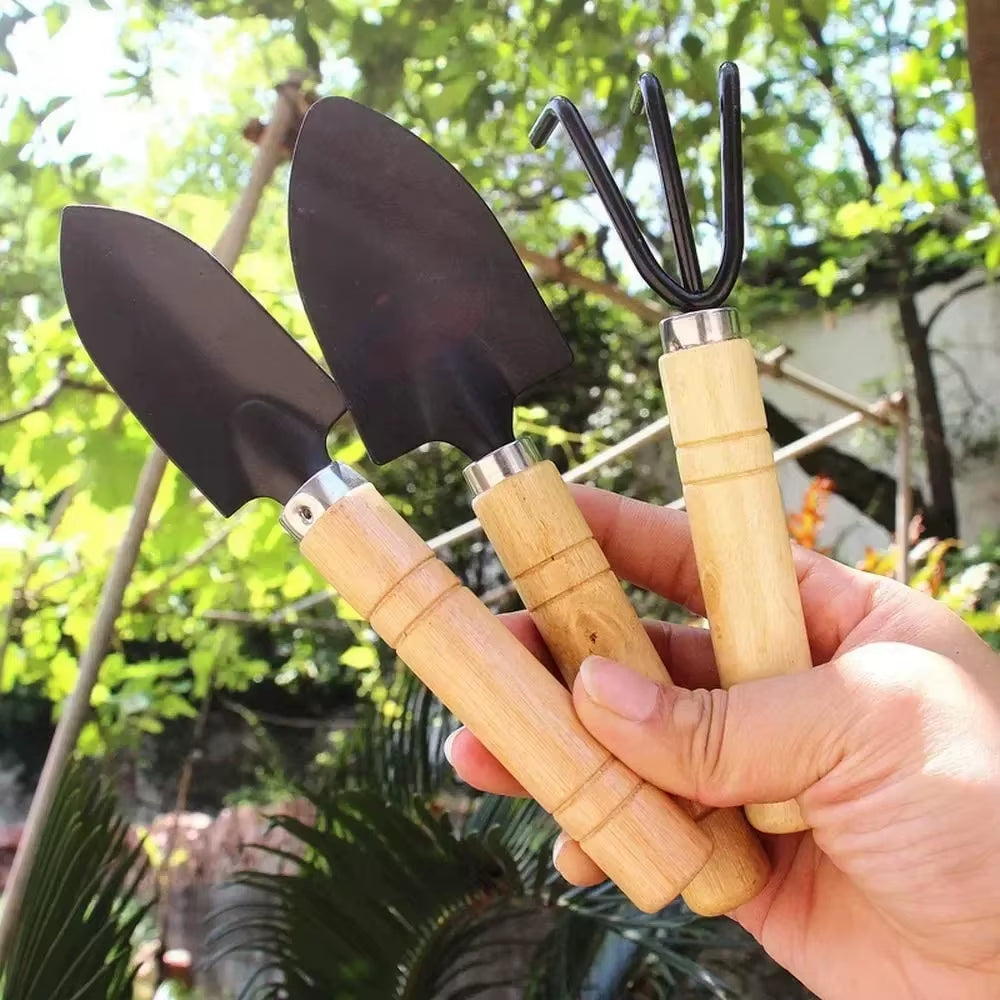 3Pcs/Set Mini Garden Tool Set for Garden Plants Flower Pot Cactus Vegetables Digging Weeding Indoor Small Plants Garden Tools