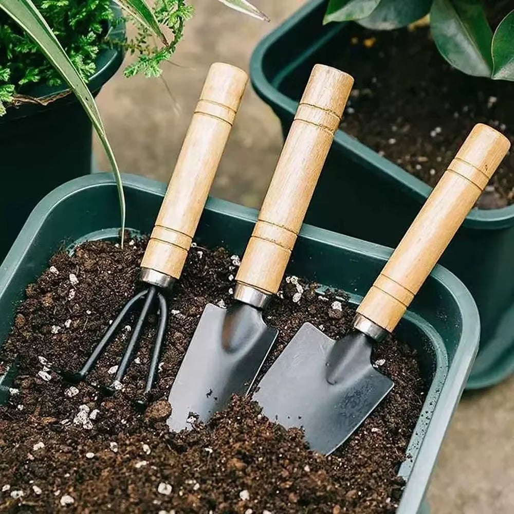 3Pcs/Set Mini Garden Tool Set for Garden Plants Flower Pot Cactus Vegetables Digging Weeding Indoor Small Plants Garden Tools