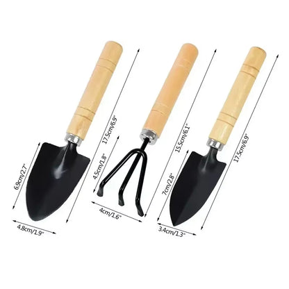 3Pcs/Set Mini Garden Tool Set for Garden Plants Flower Pot Cactus Vegetables Digging Weeding Indoor Small Plants Garden Tools