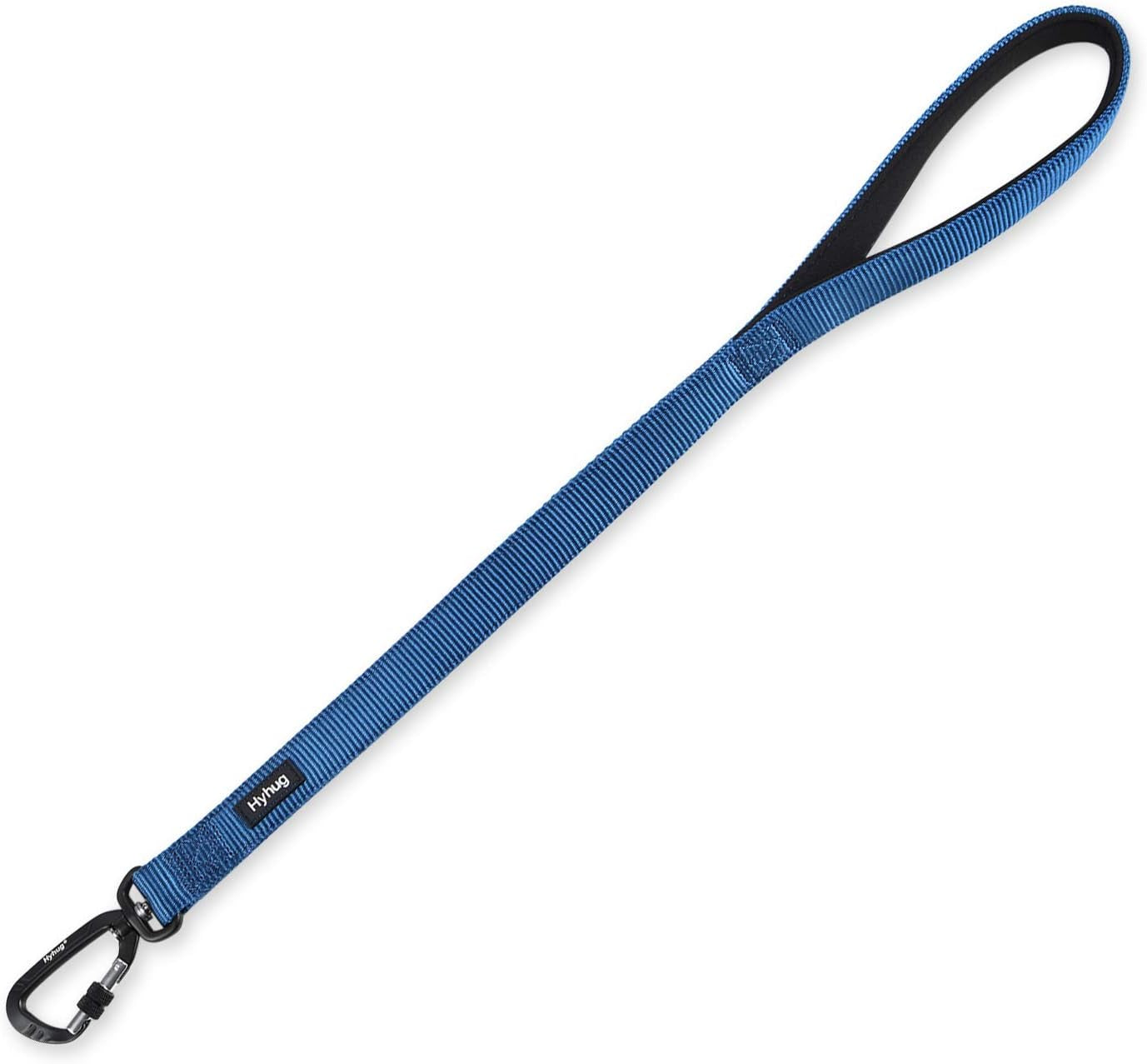 Pets 24” Heavy Duty Nylon Short Leash with Comfortable Handle and Lightweight Aviation Aluminium Clip Lead- for Large Medium Dogs Daily Walking&Training. (24 Inches, Classic Blue)