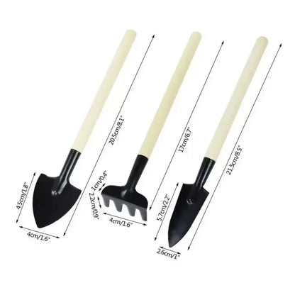 3Pcs/Set Mini Garden Tool Set for Garden Plants Flower Pot Cactus Vegetables Digging Weeding Indoor Small Plants Garden Tools