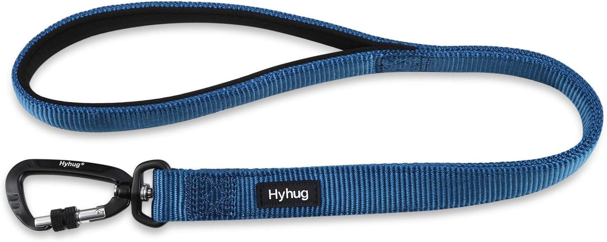 Pets 24” Heavy Duty Nylon Short Leash with Comfortable Handle and Lightweight Aviation Aluminium Clip Lead- for Large Medium Dogs Daily Walking&Training. (24 Inches, Classic Blue)