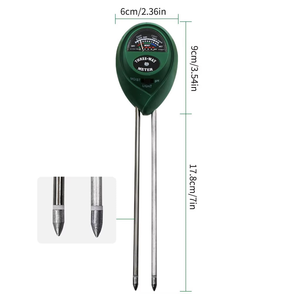 Garden PH Meter Sunlight 3In1 Soil PH Tester Garden Flowers Soil Moisture Sensor Plants Acidity Humidity PH Monitor Detector